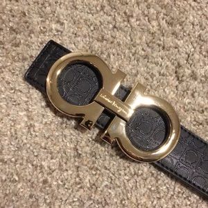 Black Ferragamo Belt